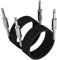 FIBBR 6,35mm Stereo Gitarrenkabel 3m-2 Pack, Nylon Geflochten 6,35 mm auf 6,35 mm Instrumentenkabel TRS Stereo 1/4'' Klinkenkabel für E-Gitarre, Bass, Verstärker, Mixer, Keyboard