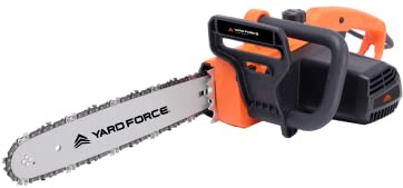 Yard Force Elektro-Kettensäge ES U35, 1800 W Motor, 35 cm Kettenschiene, robuste Schiene und scharfe Kette, werkzeugloses Kettenspannen und Kettenwechsel