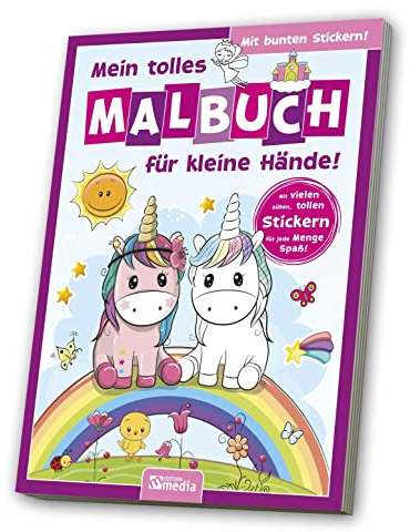 Malbuch mit Stickern: Einhorn