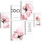 Novart Wandbilder Set Fashion Blumen Rosa mit Spruch - KEIN EXTRA RAHMEN BENÖTIGT - Modern Deko - Wohnzimmer Mädchen Teenager N009463a