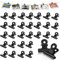 WOKICOR 30 Stück Kleine Bulldogge Büroklammern, Schwarz 22mm Metallklammern, Binder Clips for Klammern für Fotos Office and Kitchen