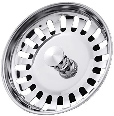 Ainiv Tapón Fregadero de Cocina 79mm, 1pcs Cesta de Tamiz de Fregadero, Tapón Fregadero 304 Acero Inoxidable Fregadero Filtros Cocina, Colador de Drenaje de Fregaderos Cocina