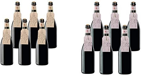 FIOCCO DI VITE Bonarda Dell'Oltrepo Doc Fiocco Di Vite Vino Frizzante, Di Colore Rosso Intenso - 6 Bottiglie - 6x75cl & Piemonte Doc Barbera Frizzante Fiocco Di Vite Rosso Vino Frizzante - 6x75cl