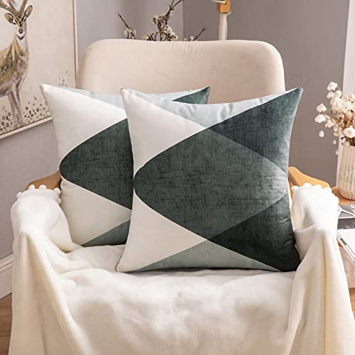 MIULEE Kissenbezug Dekorative Geometrische Muster Dekokissen Skandinavisch Kissenhülle Sofakissen Couchkissen Zierkissen Diamant Modern für Sofa Wohnzimmer Schlafzimmer 40x40 cm 2er Set Anthrazit Grau
