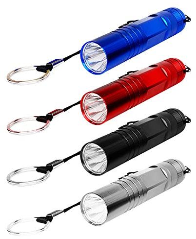 4 mini flashlights, Portable Aluminum Alloy flashlights, Outdoor Emergency Lighting, Suitable for Night Travel, Cycling, Mountain Climbing or Camping
