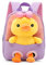 Kleiner Kinderrucksack,Abnehmbarer Plüsch Puppe Kindergartenrucksack,Enten Bär Kindergarten Rucksack Kindertasche für 2-5 Jährige Kindergarten Junge und Mädchen (Violett)