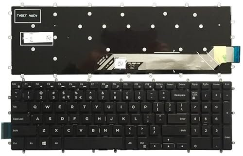 BAETI US/UK/Spanish SP/Latin LA/Brasil BR Teclado portátil for d-ell in-spiron 15 5565 5567 5570 5590 5587 5575 5770 5775 7566 (reemplazo de Teclado) (Color : White No Backlit US)