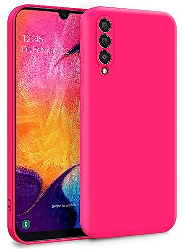 MyGadget Coque pour Samsung Galaxy A50 - Case TPU Souple & Soft avec Doublure Microfibre - Cover Protection Extra Fine & Légère Rose Foncé