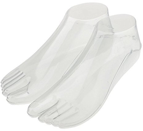 Fvoagaou 1 Paar weibliche Füße, Schaufensterpuppe, -Stil, Fußmodell für Sandalen, Schuhe, Socken, Schmuck, Display – transparent