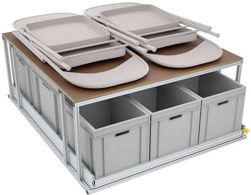 Tinobu Heckauszug mit Ablage für Campingzubehör, Länge 120cm, Heckgarage Ausbau (Breite: 90cm)