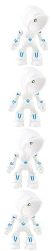 OSALADI Augen Roboter 4 Stück Roboter-tischlampe Dekorative Tischleuchte Kleine Schreibtischlampe Kidzrobotix Roboterförmige Nachtlampe Tisch Nachtlicht Leseleuchte Einstellbar Weiß Raumlicht Kind Pvc