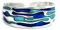 Meeres Ring. Sterling Wellen und türkis blaue Emaille
