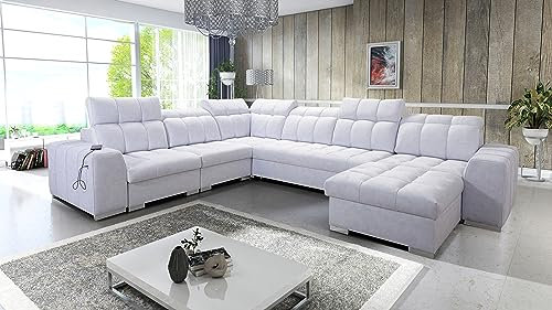 IM SOFA XXL Couch Riesensofa in U-Form Wohnlandschaft Pagani VIII Links/rechts Farbe wählbar TOP Qualität