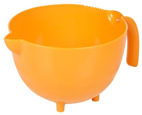 URBN-CHEF Large Plastic Mixing Measuring & Dispensing Jug Pitcher with Pouring Spout Kitchen (Orange)
