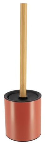 TENDANCE Brosse WC avec Support en métal Terracotta et Manche en Bambou, 3664323174977