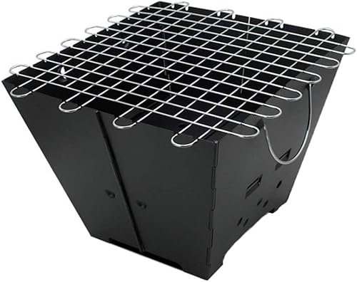 Kolgrill utomhus picknickgrill lämplig för 3-5 personer grill portabel hopfällbar grill grill i rostfritt stål