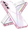 ivoler Nie Vergilbung Klar Hülle für Samsung Galaxy A55 5G mit Stoßfest Schutzecken, 1 Handyhülle mit 2 Stück Panzer Schutz Glas, Transparent Schutzhülle Dünn Durchsichtige Case (Lila)