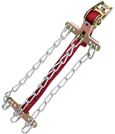 Anneome Anti-Rutsch-Kette für Autoreifen Schneeketten Radkette Winter Auto-Anti-Rutsch-Produkte Eiskette 3 Ketten Balance-Design 235–265 mm zufällige Farbe