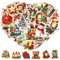 KOOKZ 100 Stück Aufkleber Weihnachten, Vintage Weihnachtsaufkleber Selbstklebend Weihnachtsetiketten, Geschenkaufkleber Weihnachten Etiketten, Weihnachten Sticker für Geschenkverpackung DIY