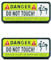 2 Stück Danger: Do Not Touch Lustige Arbeitet Patch Taktische Moral Stickerei Appliques Emblem Kompatibel mit Klett für Kleidung Rucksack Uniform Weste Hundeweste Biker Jacke Patch