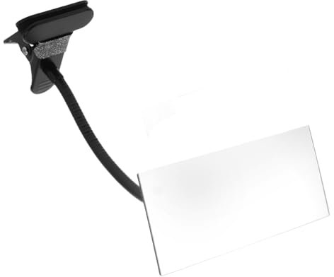 Tofficu Computerspiegel Schreibtisch Spiegel Bürozelle Laptop-Spiegel Am Spiegel Festklemmen Clip-konvexspiegel Konvexspiegel Für Den Schreibtisch Bootsspiegel Garagenspiegel Eisen Black