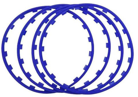XFANGNB Auto Rad Schutzring Felgenschutzring für BMW Serie 5 G30 G31 G38 540I 2014-2016, 4Stück Reifen Felgenschutz Streifen Set Antikollisions Felgen Kantenschutz Refit,A/Blue-19inches