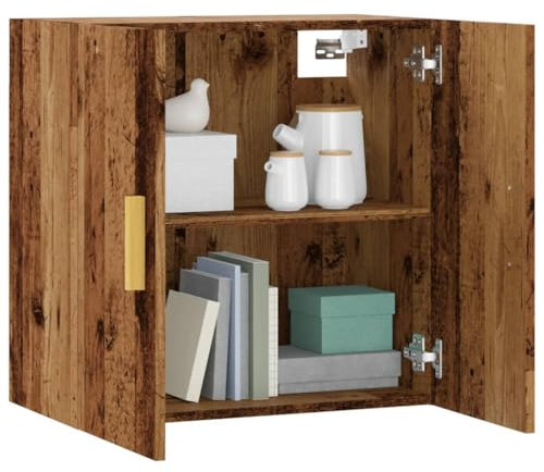 Rantry Wandschrank aus altem Holz, 60 x 31 x 60 cm aus Spanplatte, Nachttische für Schlafzimmer, Nachttisch, Anrichte für Schlafzimmer, Bodenschrank, Möbel Modell 857069