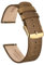 Ayadoo Uhrenarmband aus genarbtem Leder, 20 mm, Camel Crazy Horse, Ersatz-Uhrenarmband mit goldfarbener Schnalle, Schnellverschluss