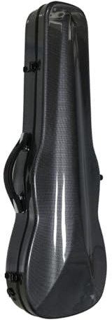 Dxcaicc Violine-Fall 4/4 Full Size, Starke Leichte Carbon Fiber Violin Box, Cello Stil Geformte Flugkoffer Mit Riemen, Reise Violine Case,Schwarz
