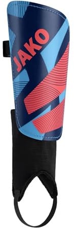 JAKO Unisex Schienbeinschoner River Classic, SkyBlue/Navy/Coral, M