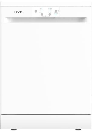 HYE Deluxe Freestanding Dishwasher Machine - 60cm, 16 Place Settings, Quick Wash 29 Min, 47dB, White Freestanding Dish Washer, Efficient Dish Cleaning With Multiple Settings - DW0116PW19 [2025]