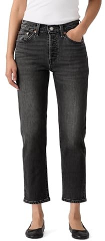 Levi's Damen Jeanshose 501 Crop High Rise, Straight Fit, Schwarz (Delivery Distance), W27/L30