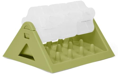 Wzxksoac Interactive Slow Feeder Dog Bowl - Puzzle Toy for Relief and Boredom Dog Feeding Toy Puzzle Cat Bowl Controlled Feeding Green