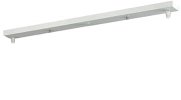 AstrizLamp Weiß Deckenbaldachi 40cm Rechteckig 2 Loch Baldachin Lampen Eisen Kabelabdeckung Deckenrosette Dekoration Deckendose Hängeleuchte-Lampenbaldachin Kit Alle Lampen Geeignet