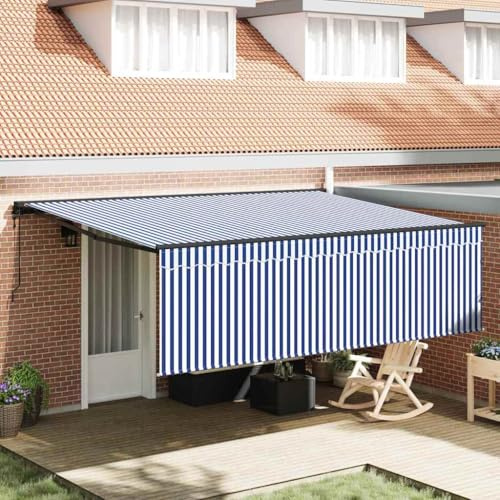 Tenda Motorizzata Retrattile per Esterni con Tessuto Morbido di Poliestere, Impermeabile e Resistente ai UV, Include Telaio, Tessuto di Ricambio e Tenda aggiuntiva, Ideale