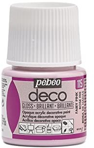 Pébéo 092115 Déco Acrylique Peinture Brillante 1 Flacon Rose Fée 45 ml