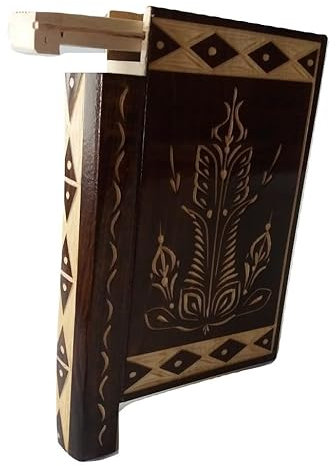 Große riesige braun magisch geheimnisvolle Zauberer Puzzle Buch - Kasten mit Geheimfach innen Überraschung handgefertigten hölzernen versteckten Schmuck Aufbewahrungsbox