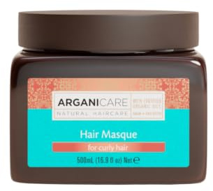 ARGANICARE| Argan Oil Nourishing Hair Masque | Curly Hair | Curl Definition Care | Softness, Flexibility & Shine | 500 ml