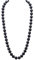 JYX Perlenkette Echte 12 mm Schwarz Südsee Muschel Perlen Halskette für Damen 70 cm