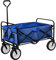 tectake® Carrello Pieghevole, Maniglione di Trazione, Ruote Portatutto, Carrellino da Giardino, 2 Pratiche Tasche a Rete, Portaoggetti, Antiribaltamento, Idrorepellente, fino a 80 Kg - Blu