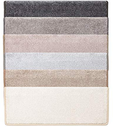 casa pura Stufenmatten innen 15 stück Treppenteppich selbstklebend und antirutsch mit kuschlig weichem Flor | Treppen Teppichstufen gekettelt rechteckig Creme | 65 x 23,5 x 1,3 cm (Sundae)