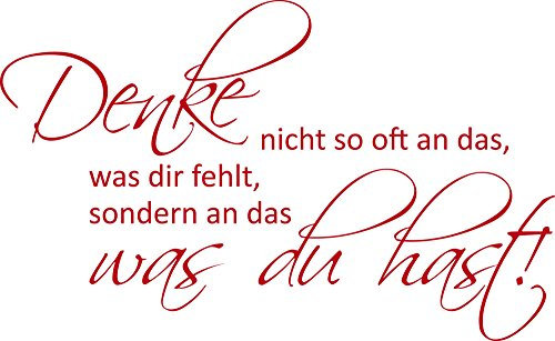 GRAZDesign Wandtattoo Sprüche Motivation für Betrieb, Büro, Wohnzimmer, Sport Wandaufkleber - 93x57cm / 031 rot