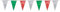PARTY DISCOUNT Wimpelkette Italien-Fahne dreieckig, 4 m