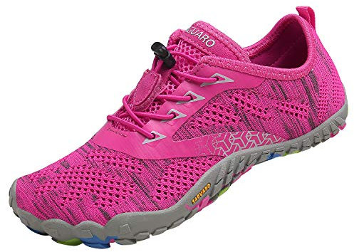 SAGUARO Scarpe Barefoot Minimaliste Uomo Scarpette a Piedi Nudi Donna Trail Shoes Rosa 38