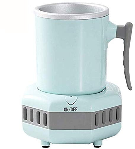 ZLM Piccolo Frigorifero per Auto, Smart Beverage Cooler Cup Fast Cooler Tazza di Raffreddamento Elettrico Mini Frigorifero da Tavolo Blu