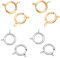 UNICRAFTALE 10pcs 2 Farben Federringverschlüsse Edelstahl Federringverschlüsse Glatte Oberfläche Schmuckverschluss Für DIY Schmuckherstellung, Golden Und Edelstahl Farbe 20mm Breit