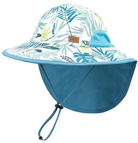 Foruhoo Sonnenhut Jungen Mädchen mit Nackenschutz, Mütze UV Schutz 50+ Schnelltrocknender