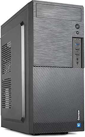 Case VulTech ATX VCO-A1699P Rev. 2.1 con alimentatore 250W, computer case compatto 1x Usb 3.0, 2x Usb 2.0, colore nero