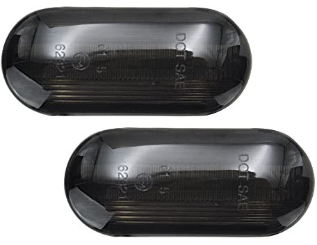 LED Seitenblinker Schwarz Oval Links+Rechts Set Eintragungsfrei