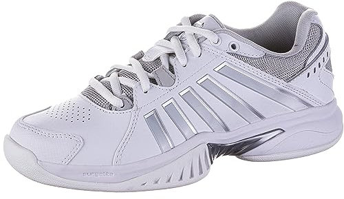 K-Swiss Damen Empfänger V Tennisschuh, White Vapor Blue Silver, 39 EU